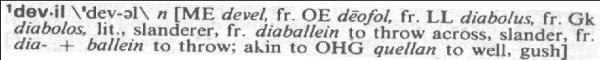 devil etymology slander false accuse