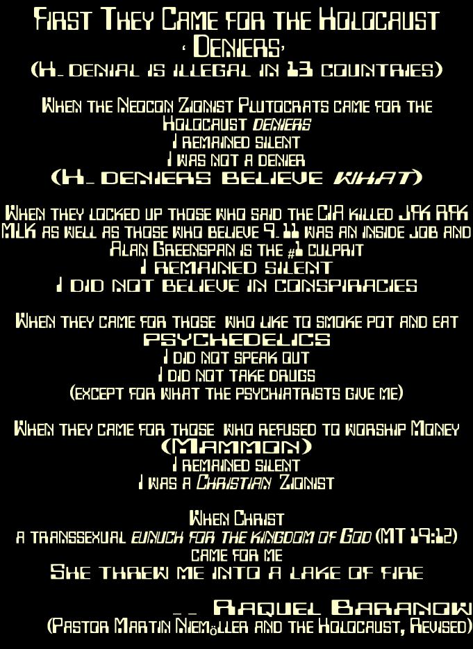 first they came Niemoller holocaust